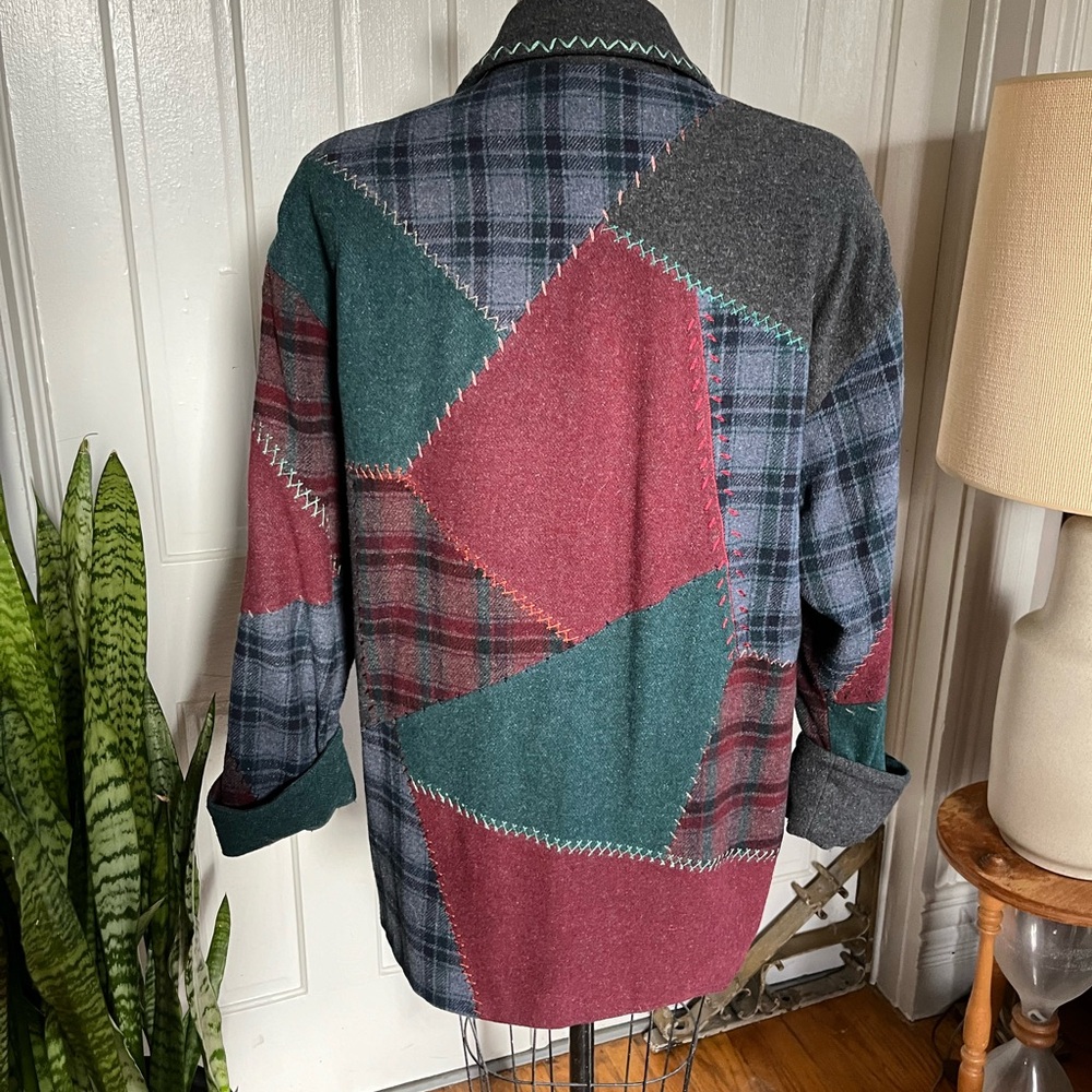 Women's Multicolor Patchwork Jacket With Floral E… - image 3